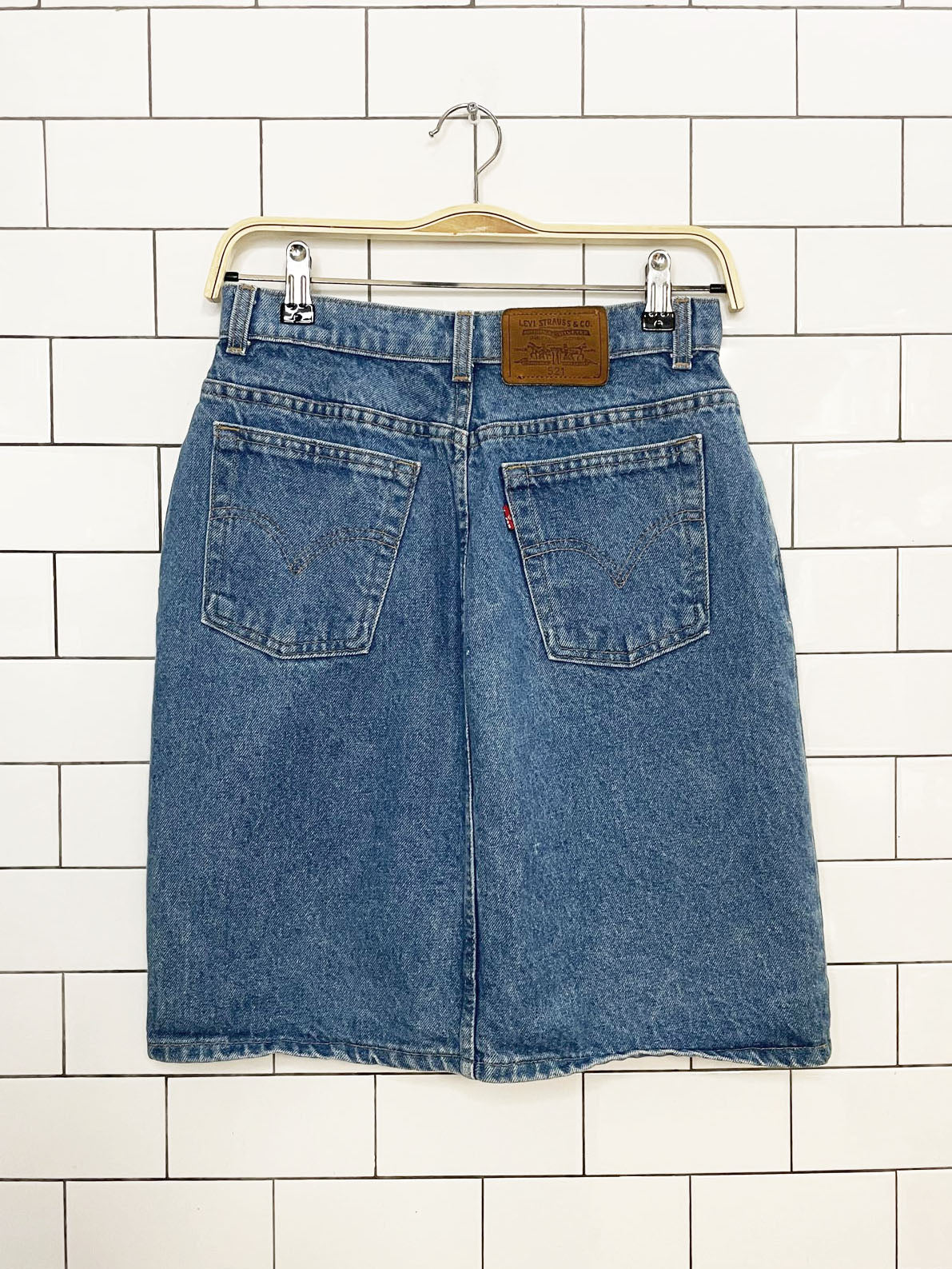 vintage 80s levi's 521 denim mini skirt | made in USA