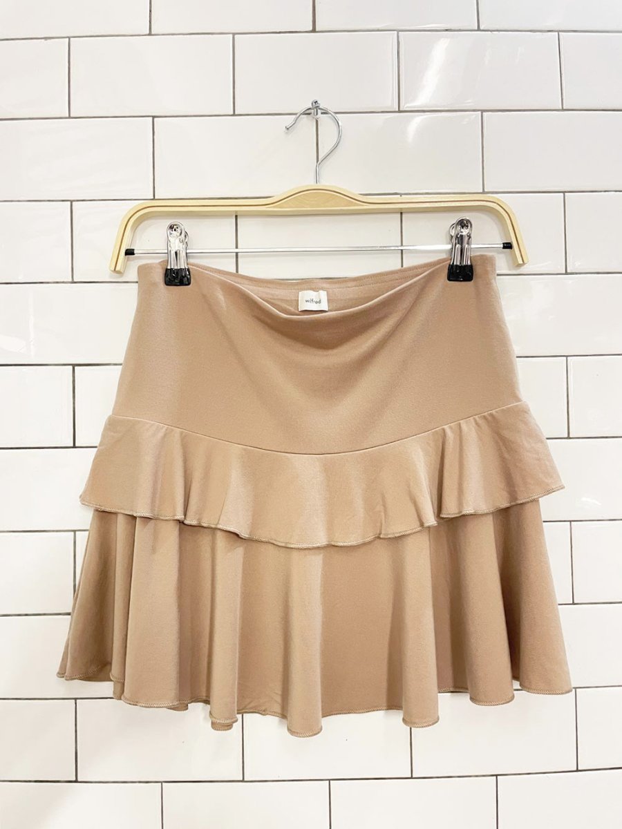wilfred tosca ruffled mini skirt | aritzia - good market thrift store