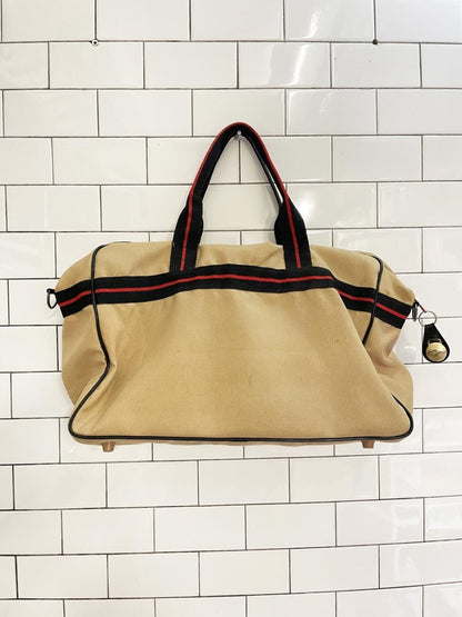 vintage 70s ferrari stripe duffle bag - good market thrift store