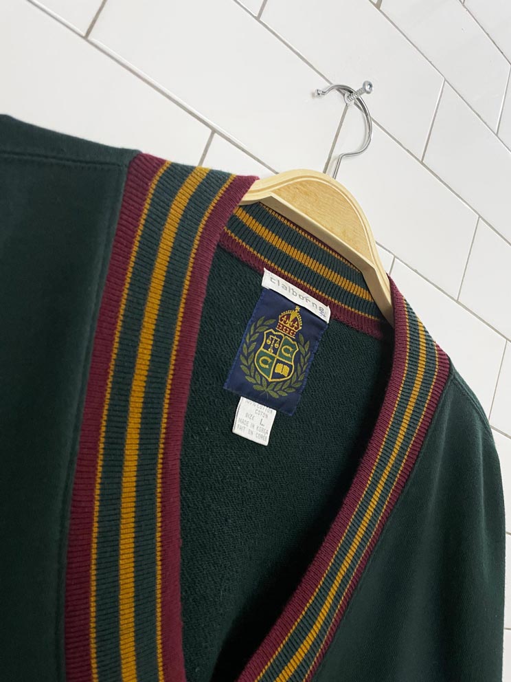 vintage 90s liz claiborne crested tennis prep cricket sweatshirt