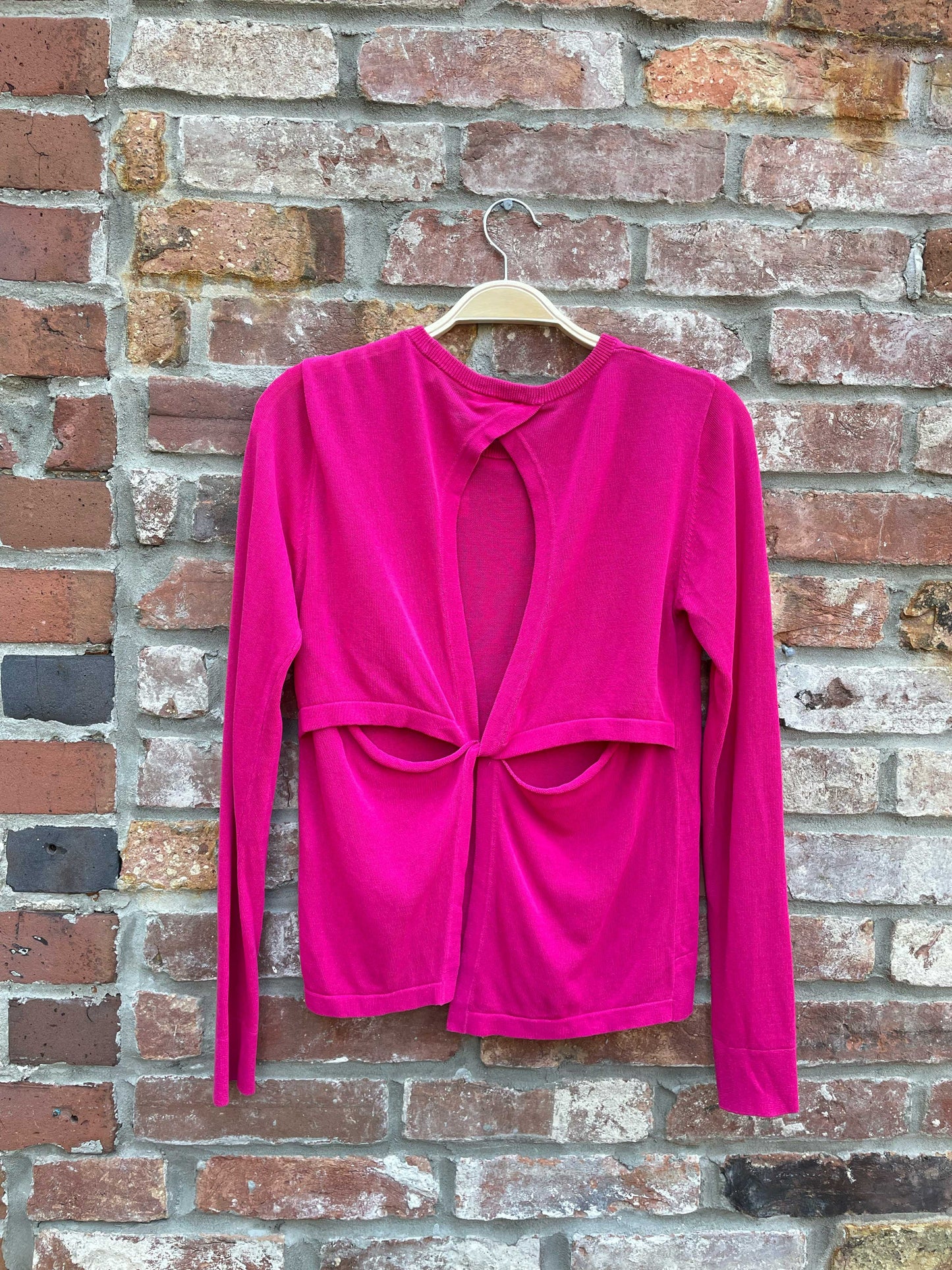 ALC twist back cut out light knit sweater