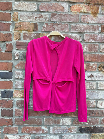 ALC twist back cut out light knit sweater