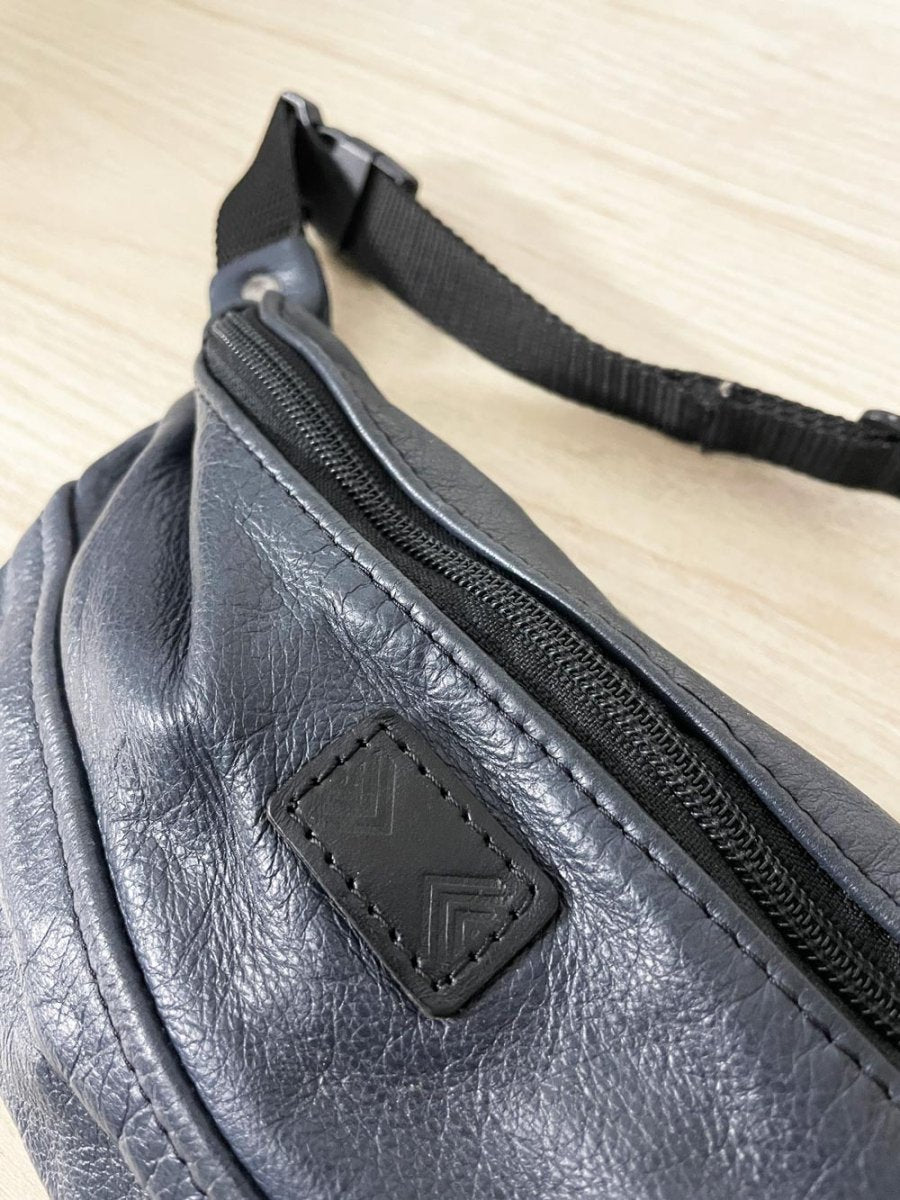 the cob shop repurposed leather belt bag - good market thrift store