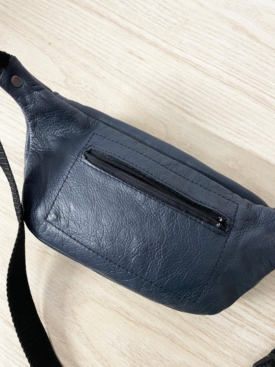 the cob shop repurposed leather belt bag - good market thrift store