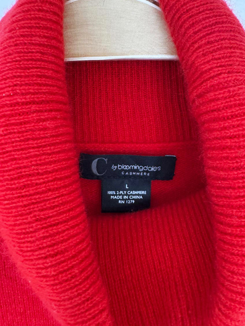 bloomingdales 100% cashmere knit turtleneck sweater