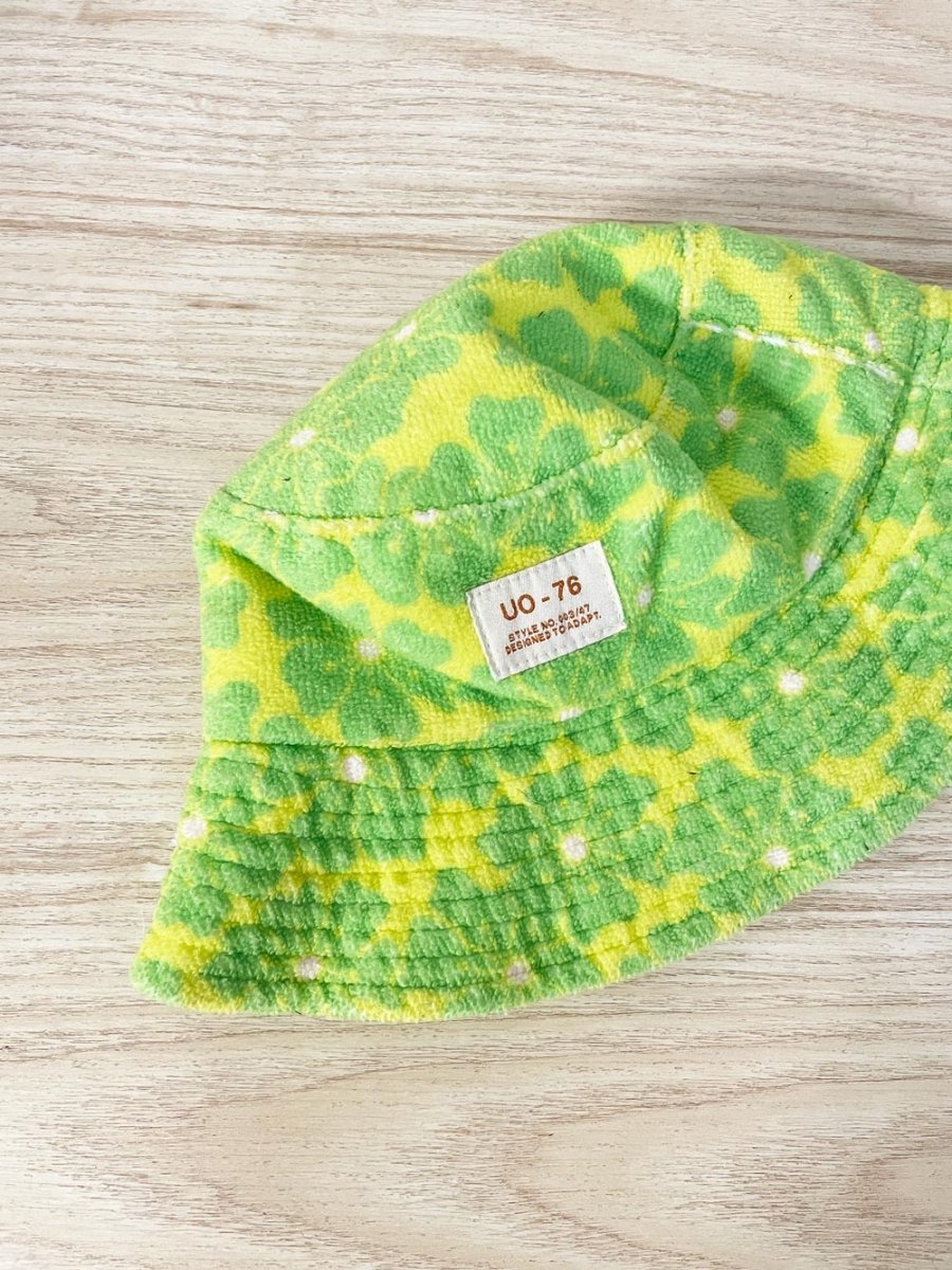 UO lucky printed terry bucket hat - good market thrift store