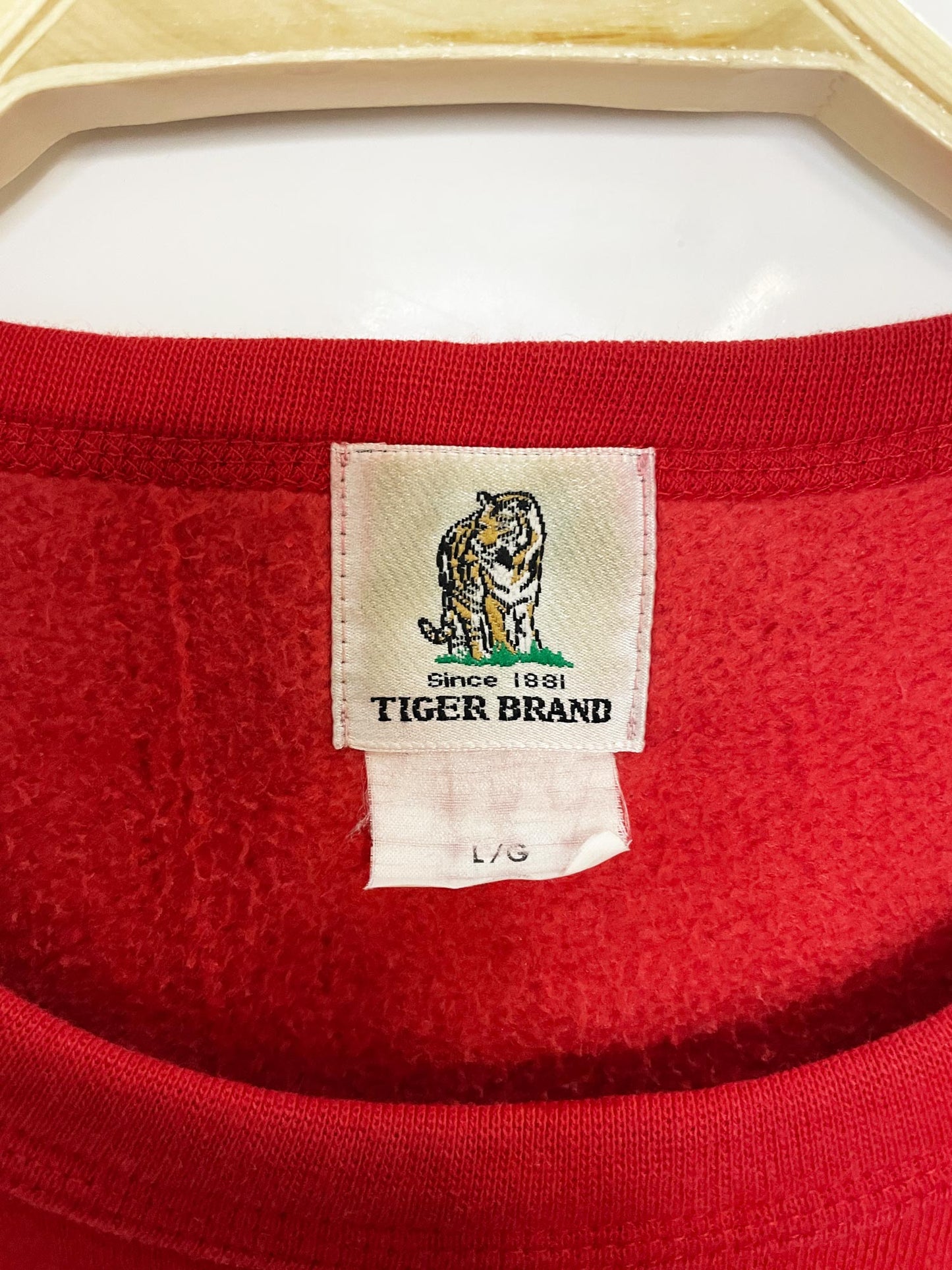 vintage 90s york university crest plush sweatshirt | tiger brand