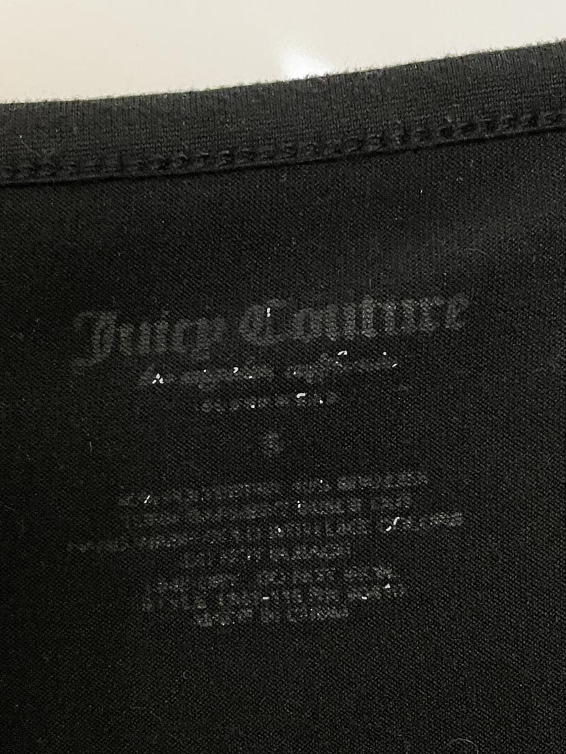 y2k juicy couture bejewelled spell out soft stretchy tank top