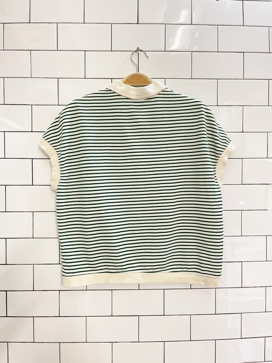 black diamond korea poodle stripe polo - good market thrift store