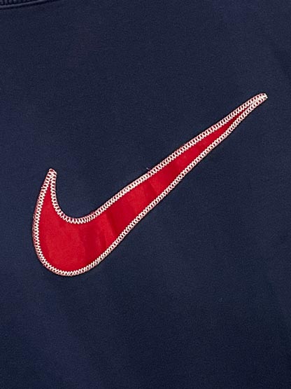 vintage 90s nike contrast stitch spell out sweatshirt | made in canada