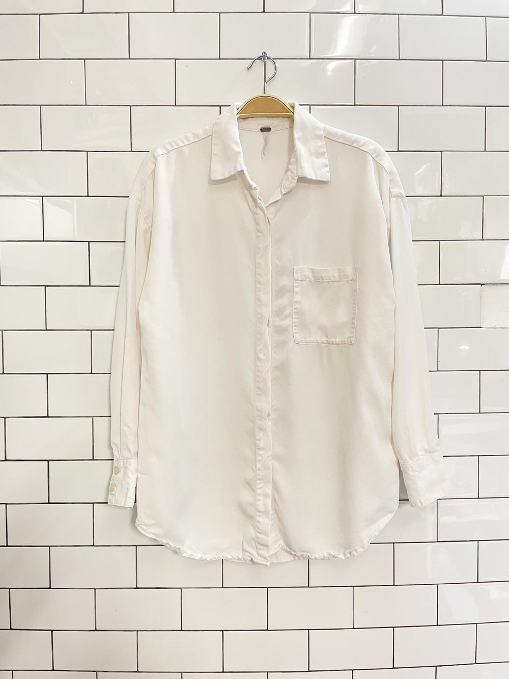 yfb oversized tencel shirt - good market thrift store