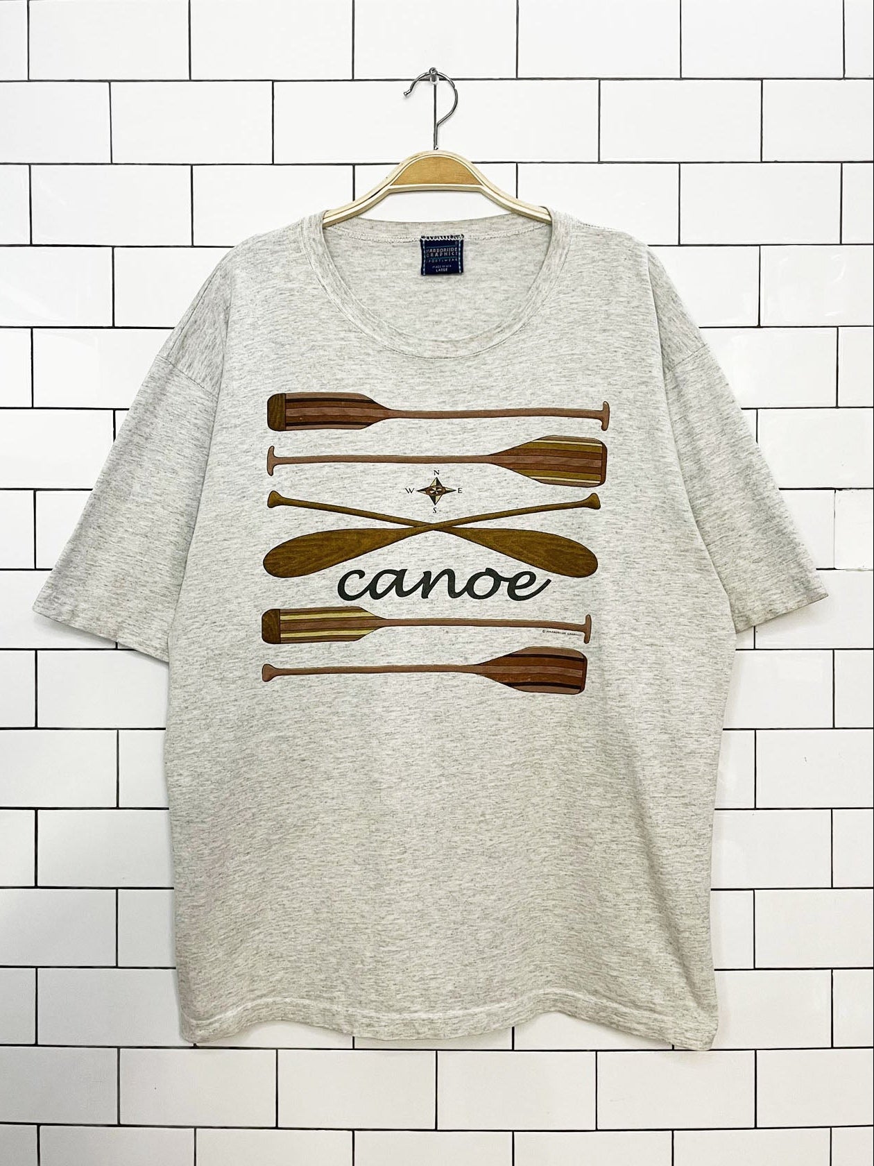 vintage harborside graphics canoe paddle adventure tee | made in USA