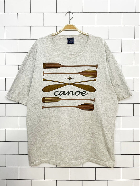 vintage harborside graphics canoe paddle adventure tee | made in USA