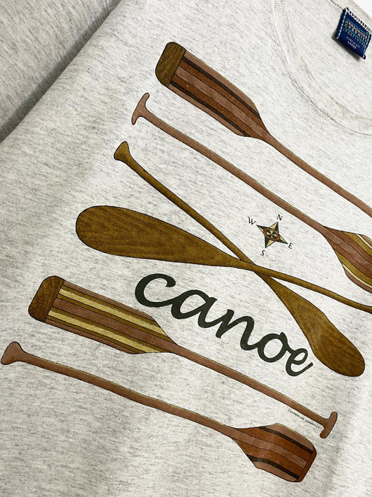vintage harborside graphics canoe paddle adventure tee | made in USA