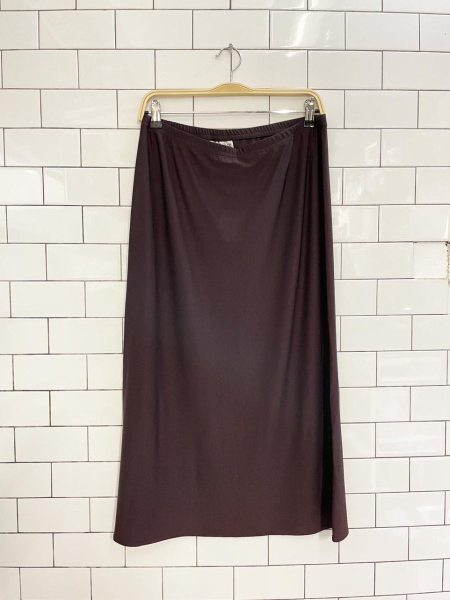 vintage 00s dalmys slinky stretch knit midi skirt - good market thrift store