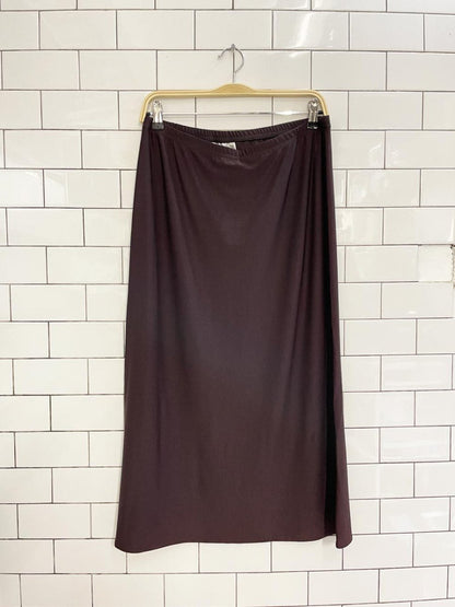 vintage 00s dalmys slinky stretch knit midi skirt - good market thrift store