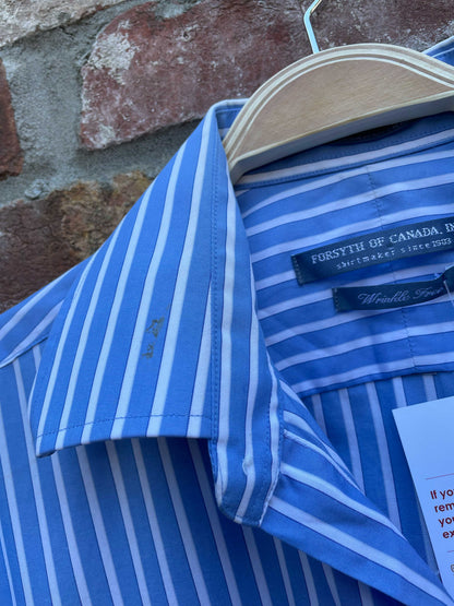 forsythe oversized blue stripe boyfriend shirt