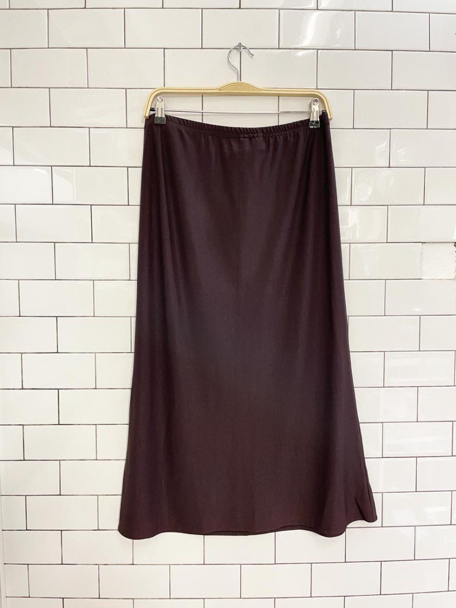 vintage 00s dalmys slinky stretch knit midi skirt - good market thrift store