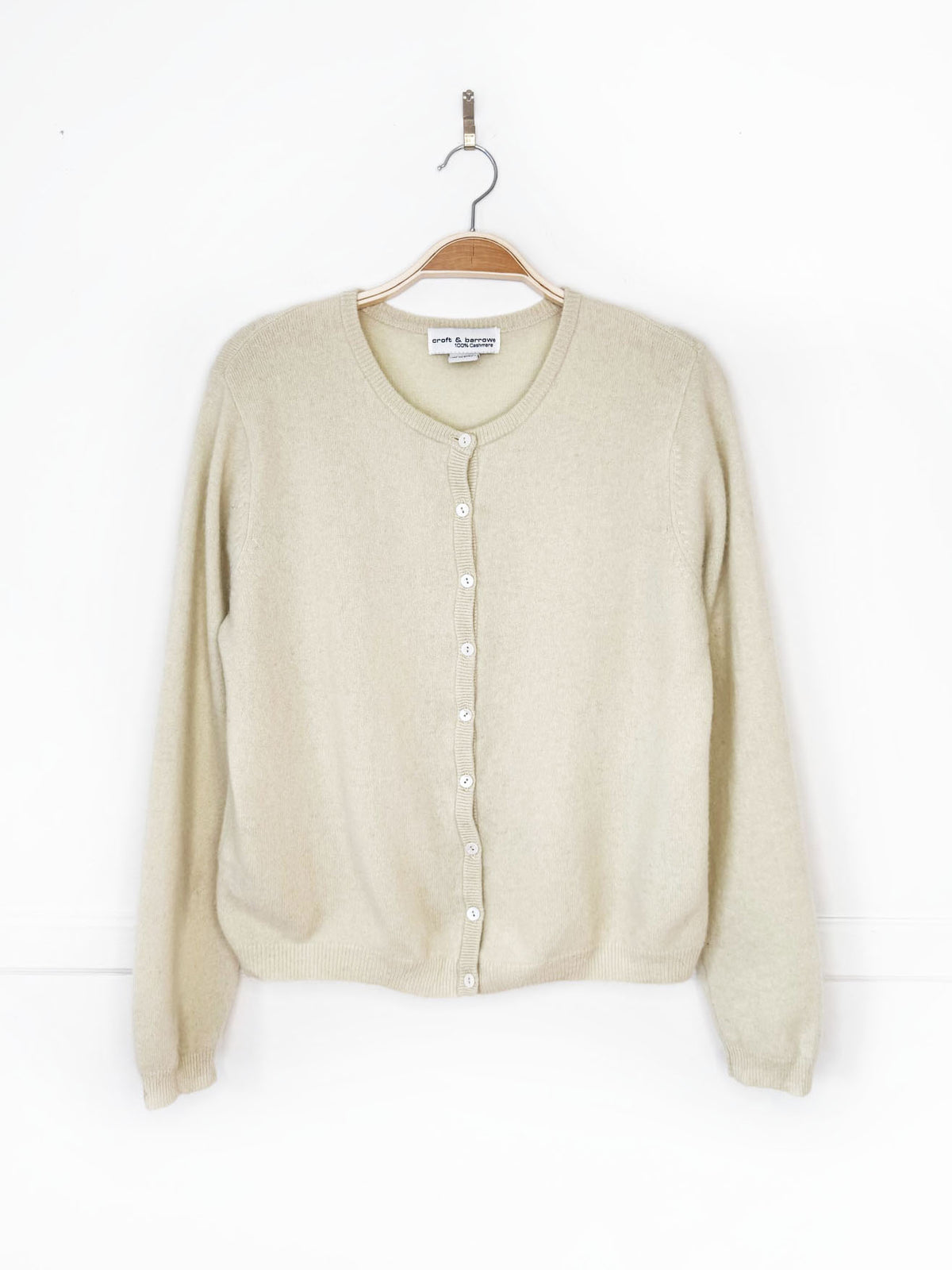 vintage croft & barrow 100% cashmere knit cardigan sweater