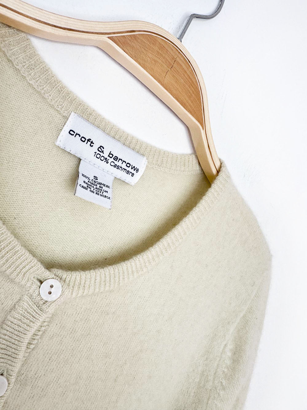 vintage croft & barrow 100% cashmere knit cardigan sweater