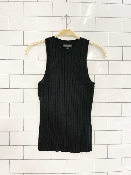 banana republic 100% merino wool chunky rib tank - good market thrift store