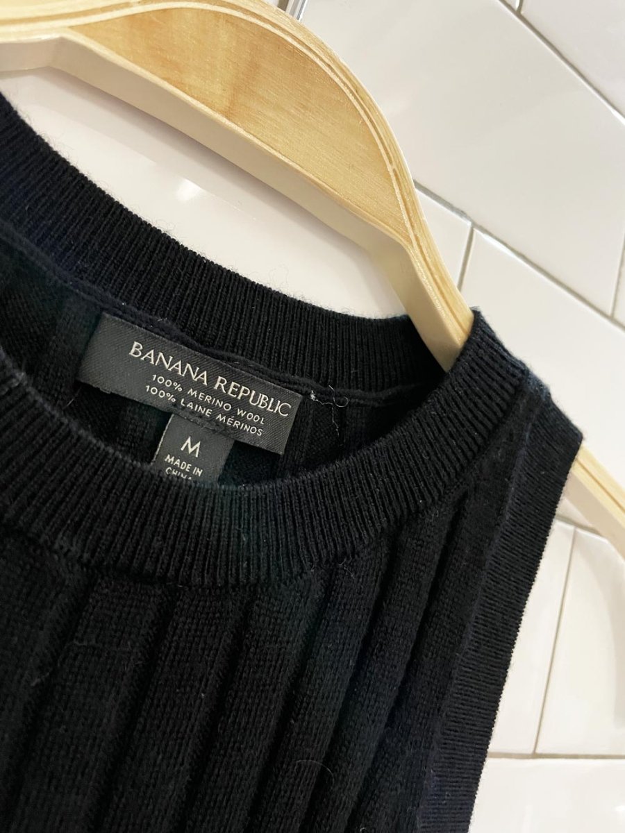 banana republic 100% merino wool chunky rib tank - good market thrift store