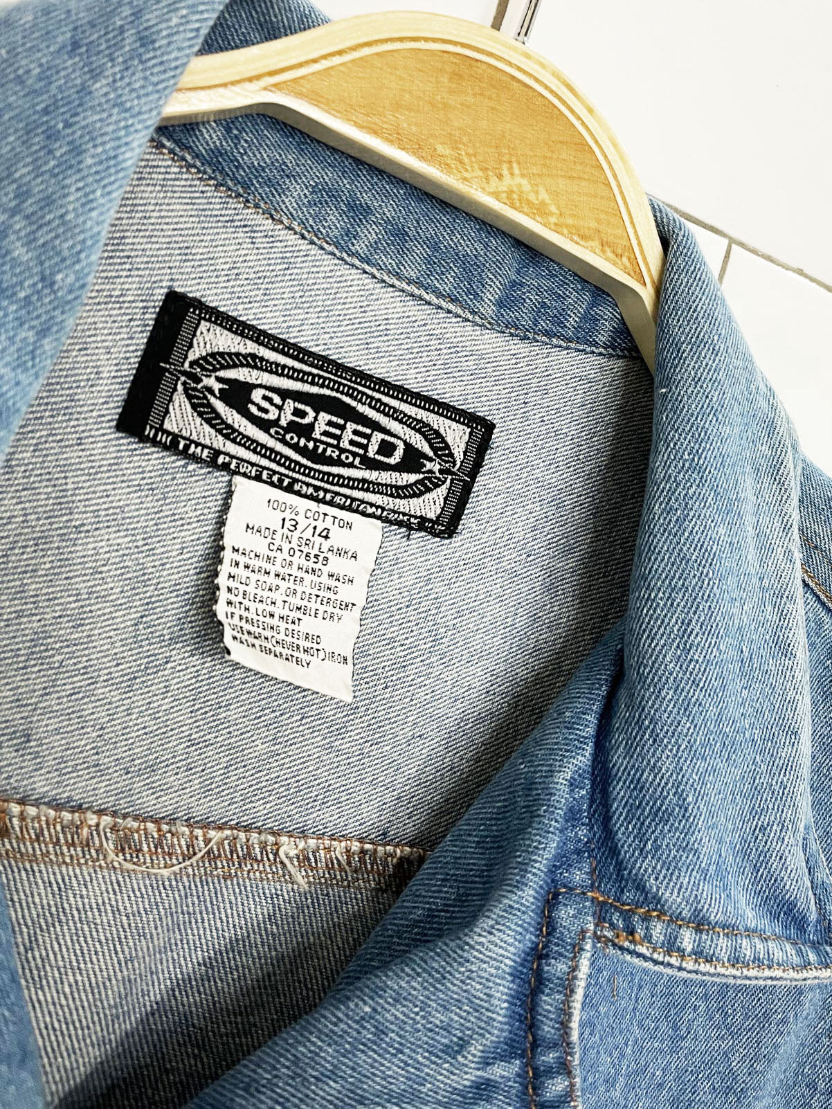 vintage 90s speed control denim full button fitted maxi dress