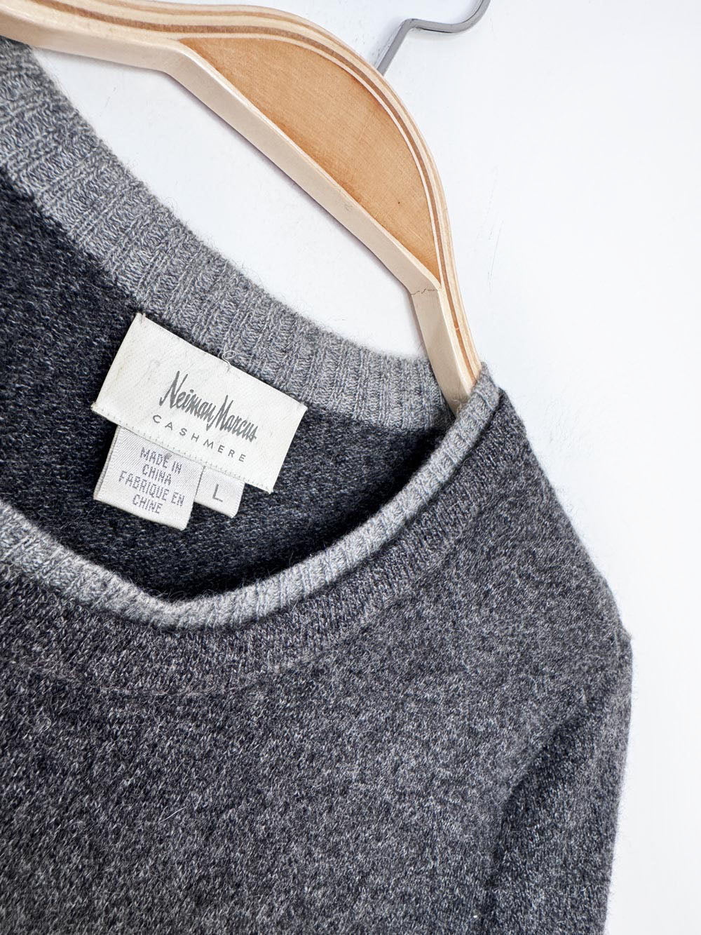 vintage neiman marcus 100% cashmere knit two-tone layered sweater