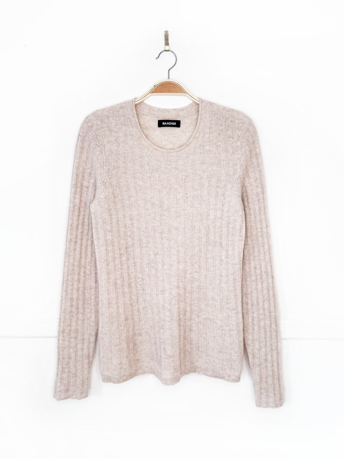 naadam 100% cashmere chunky rib knit sweater