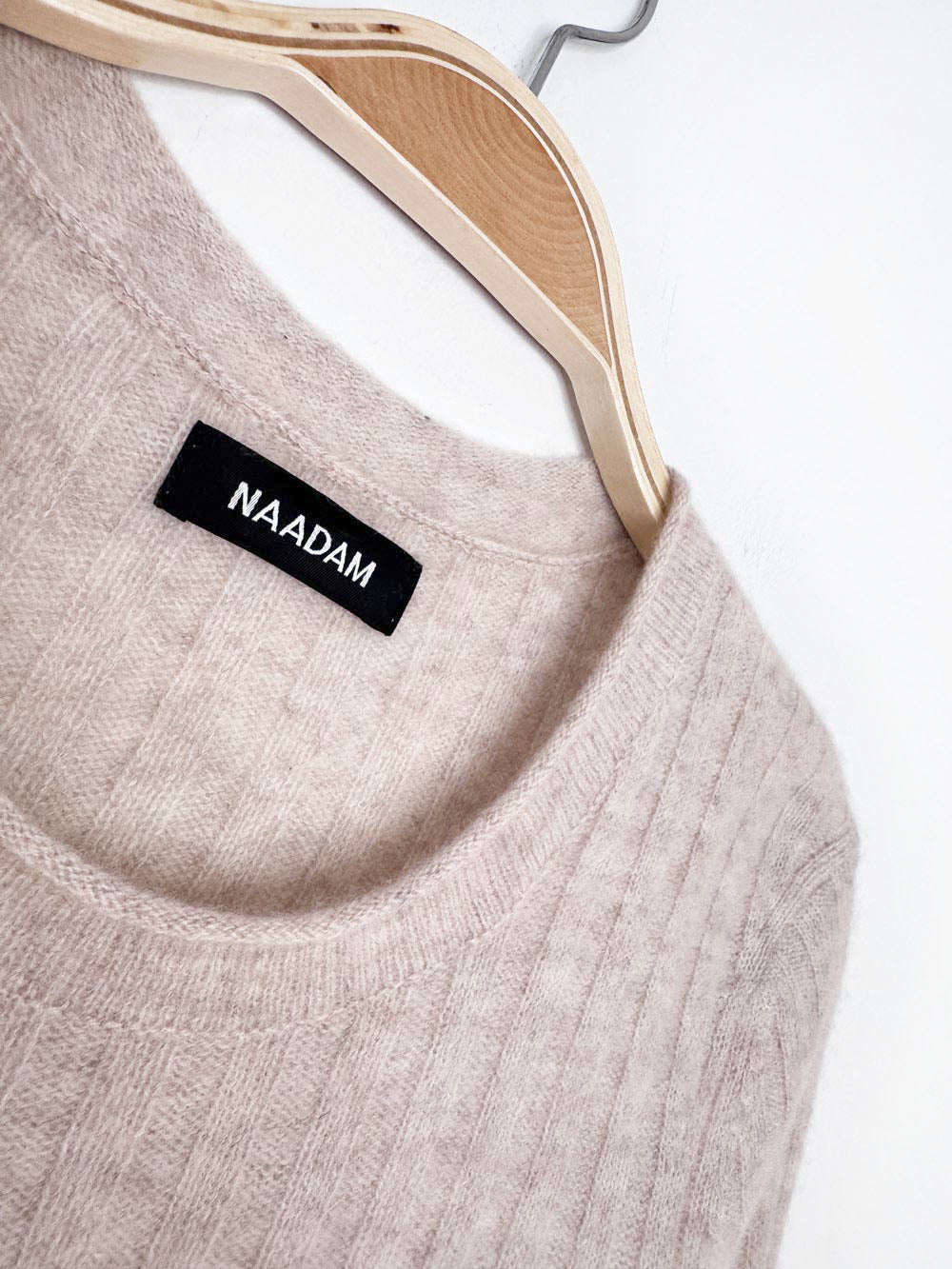naadam 100% cashmere chunky rib knit sweater