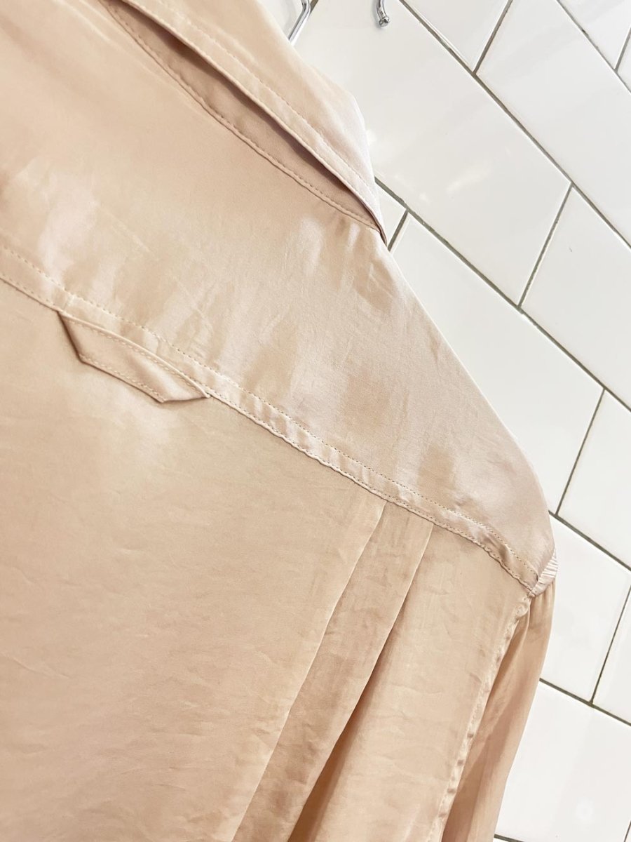 banana republic champane satin blouse - good market thrift store