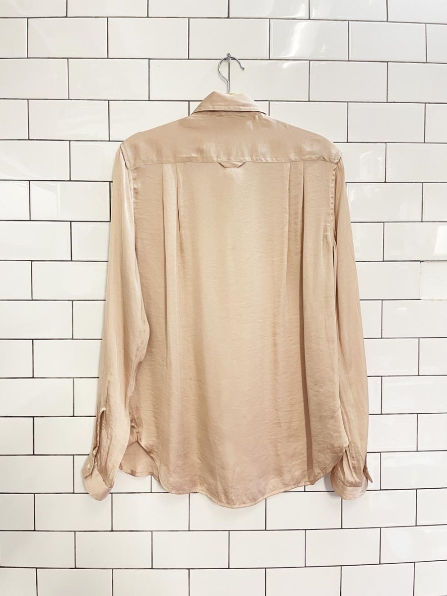 banana republic champane satin blouse - good market thrift store