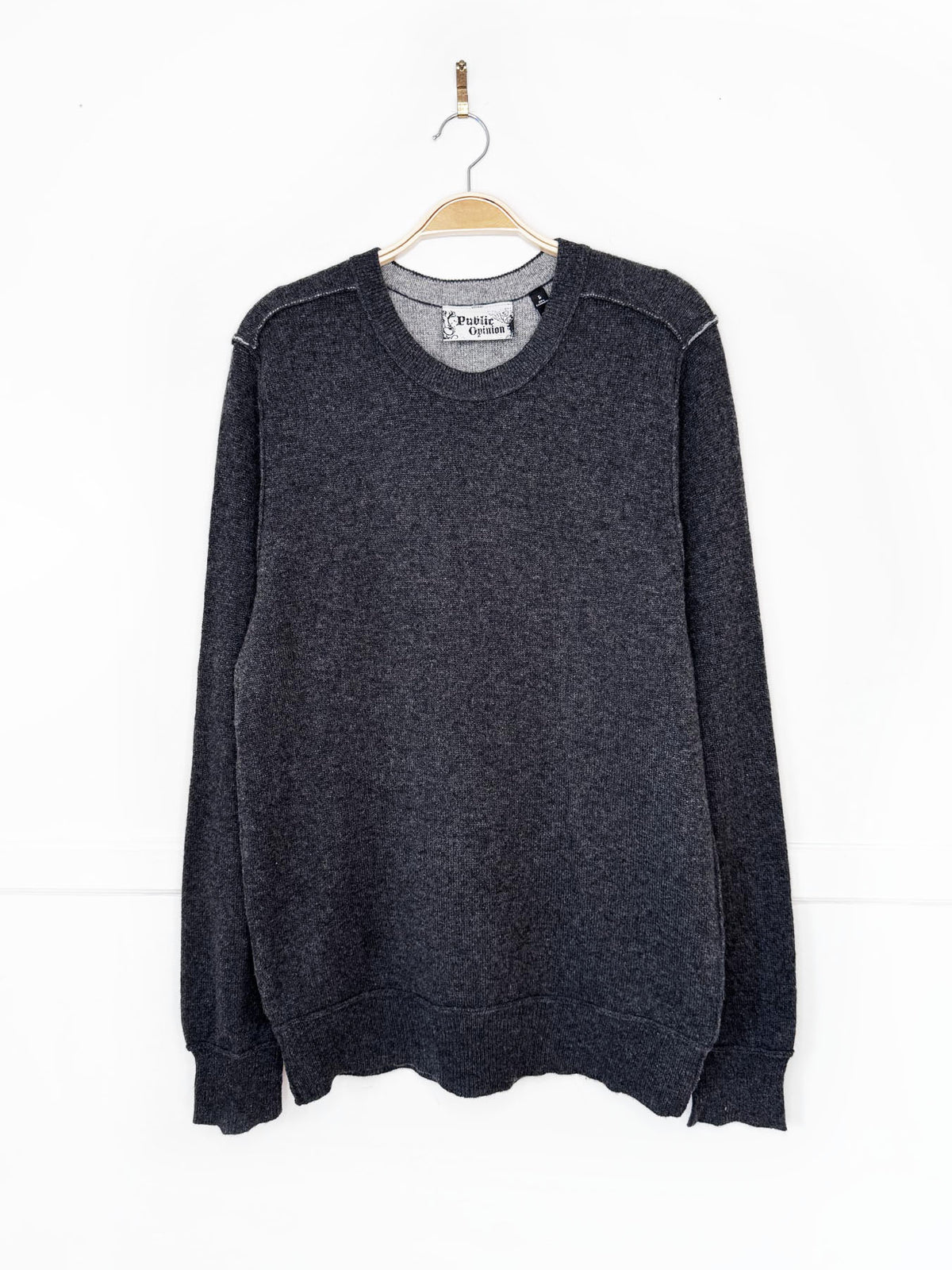 public opinion 100% cashmere knit sweater