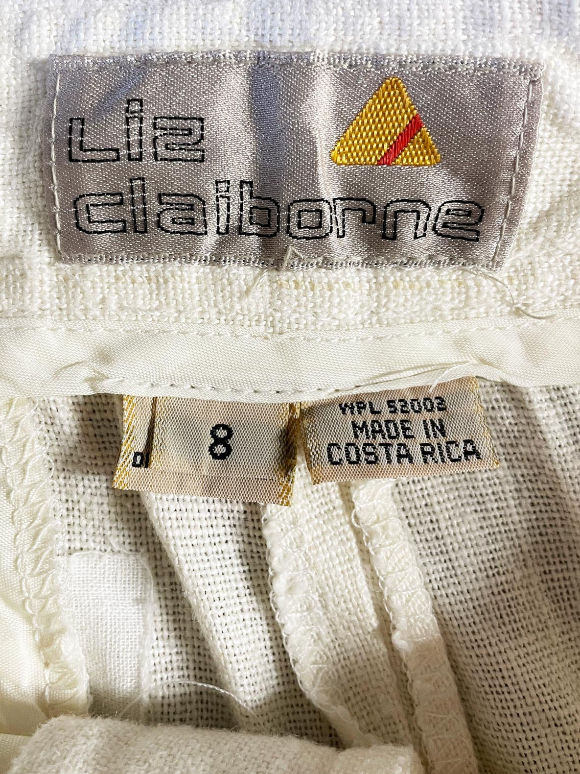 vintage liz claiborne 100% linen pleated pants