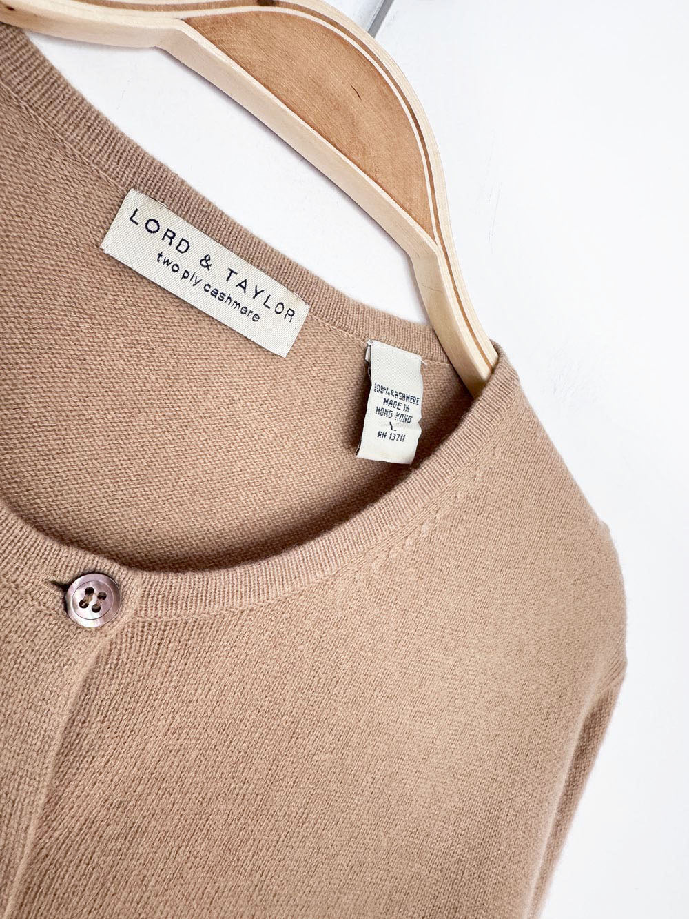 vintage lord & taylor 100% cashmere knit cardigan sweater