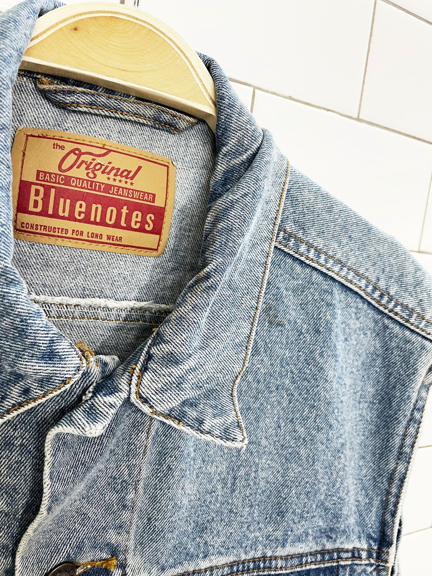 vintage 90s bluenotes jeanswear denim vest top