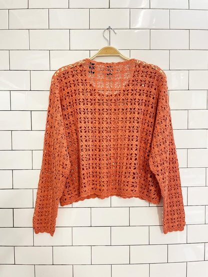 vintage 90s gap flower crochet knit top - good market thrift store