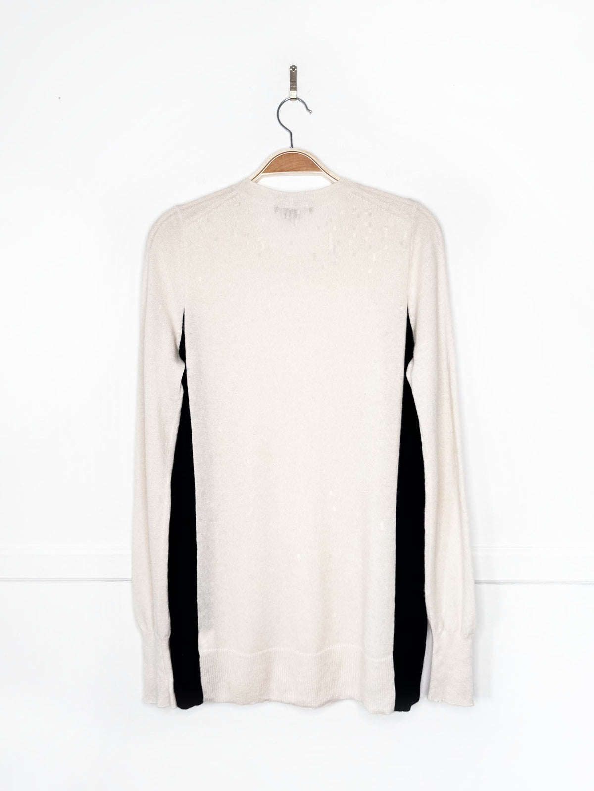 vince 100% cashmere knit two-tone sweater