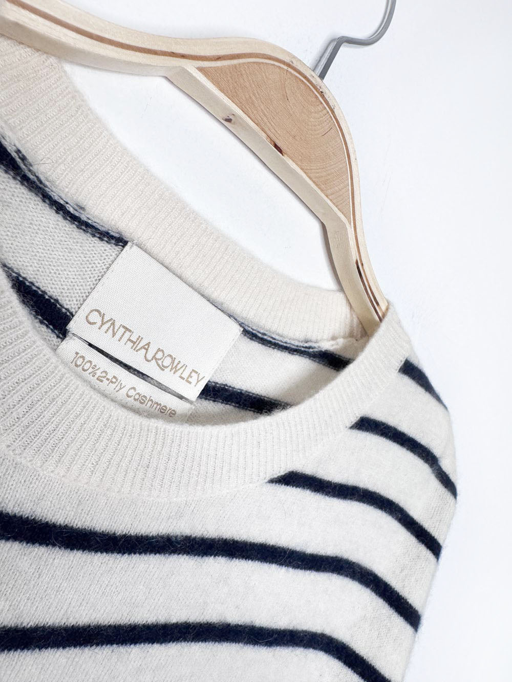 cynthia rowley 100% cashmere knit oversized striped sweater