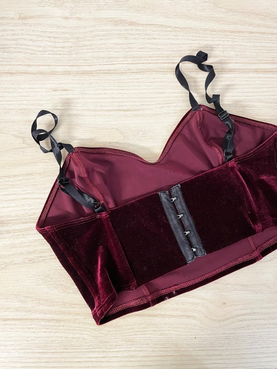 american apparel velvet bustier crop tank - good market thrift store