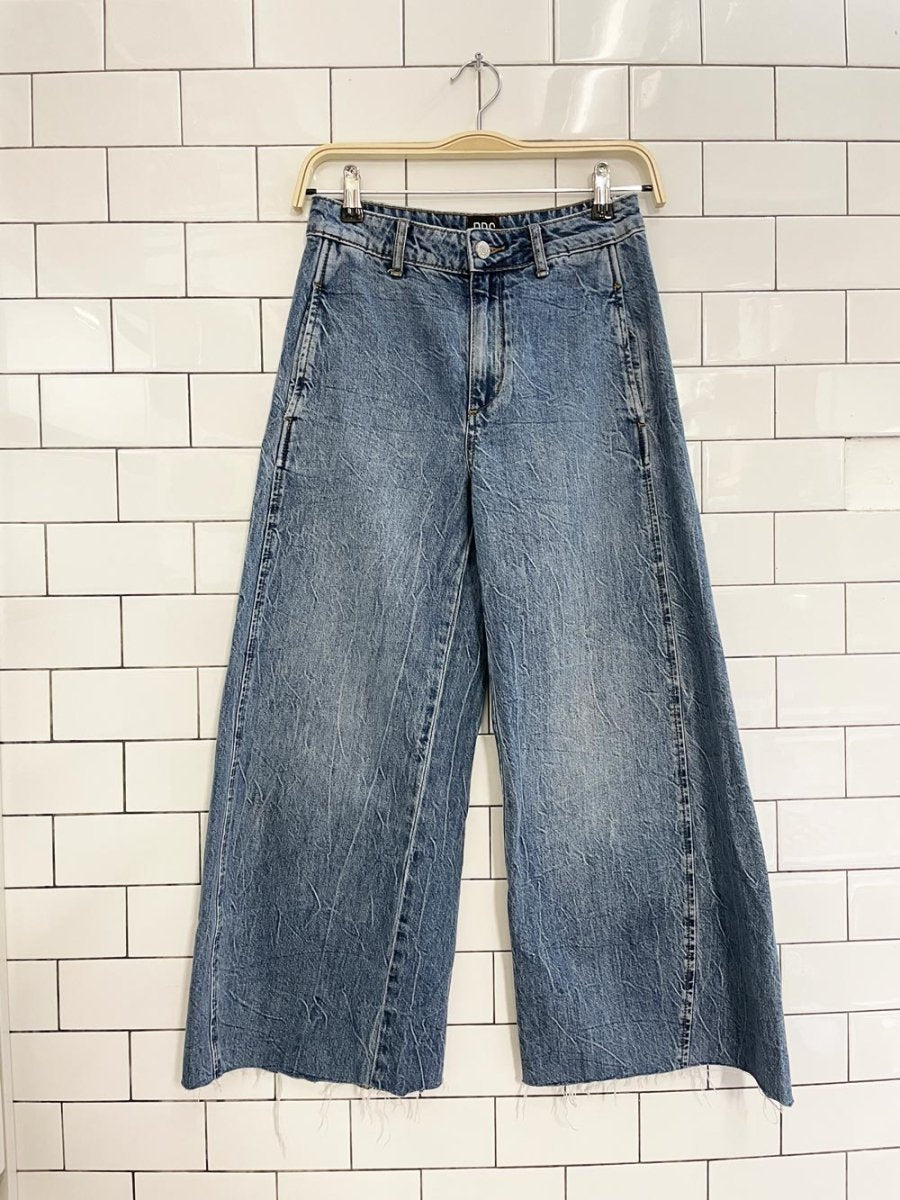 UO bdg joey wide leg raw hem jeans - good market thrift store