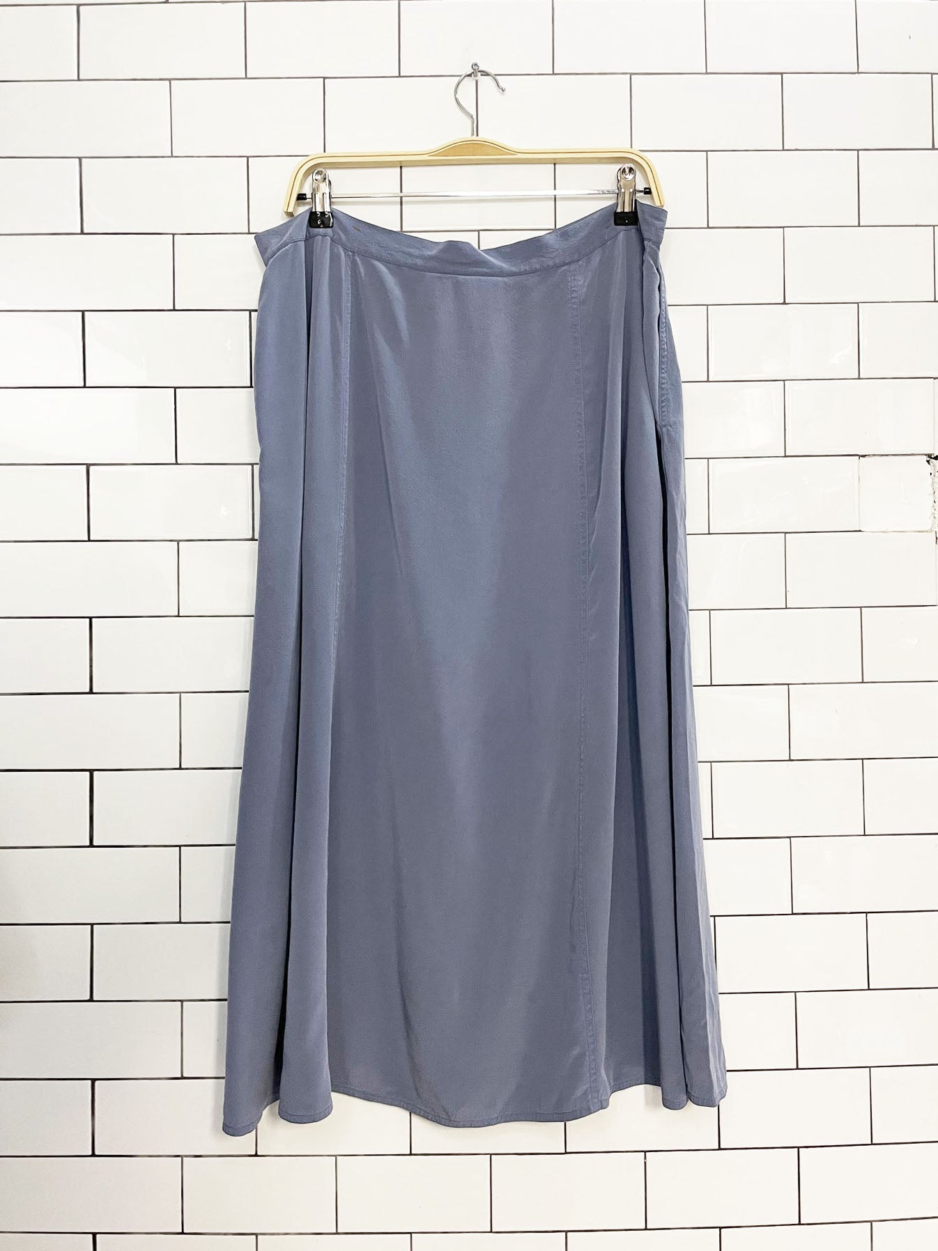 x2 vintage 100% silk nygard blouse + full button maxi skirt