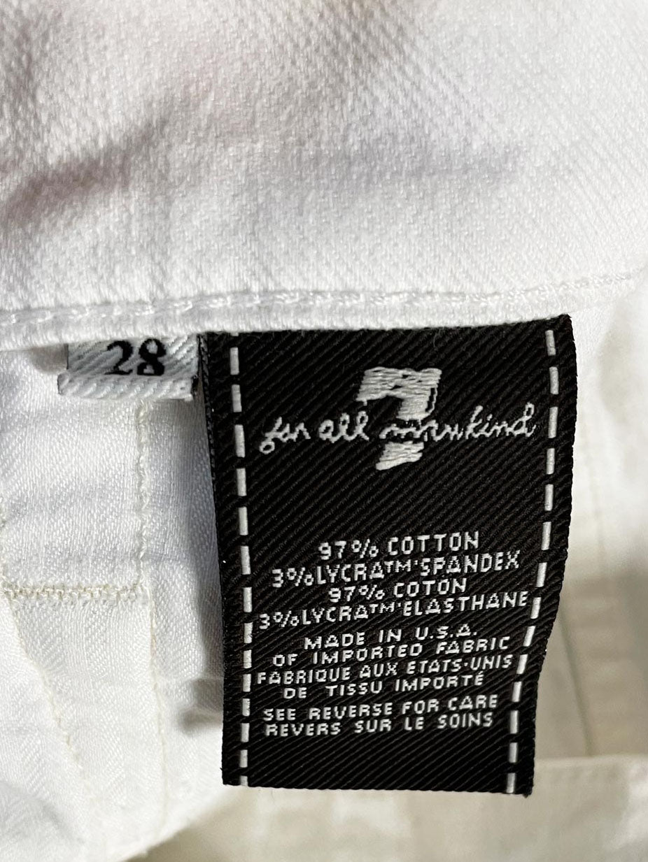 y2k 7 for all mankind dojo rhinestone low rise flare jeans | made in USA