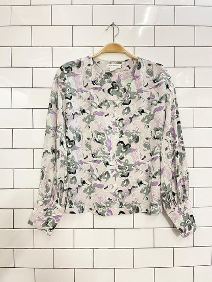 club monaco pastel floral blouse - good market thrift store