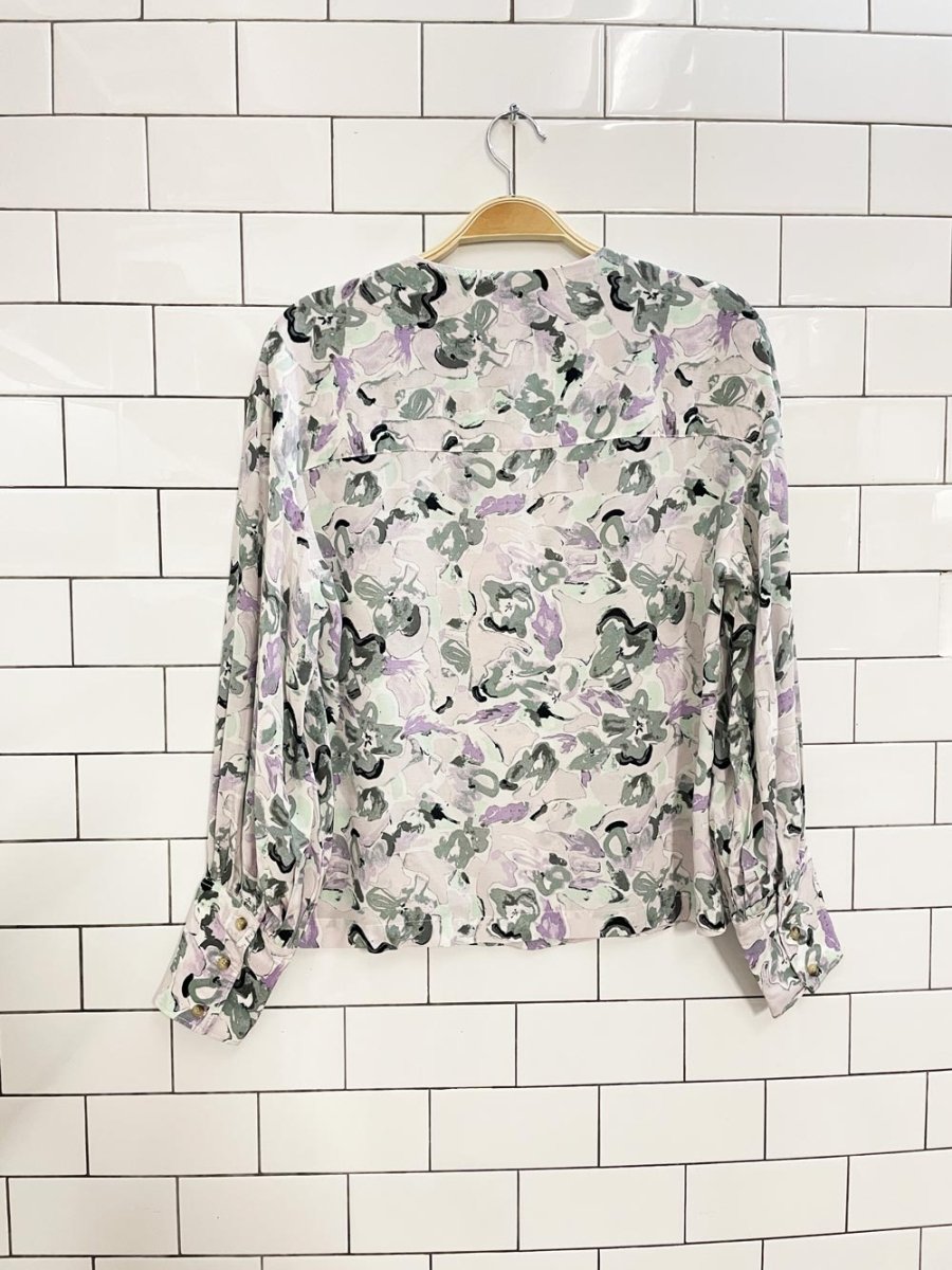 club monaco pastel floral blouse - good market thrift store