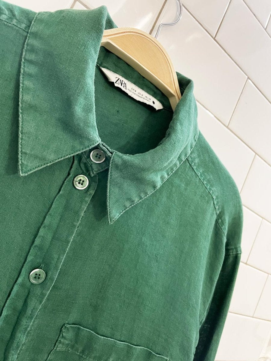 zara 100% linen shirt - good market thrift store