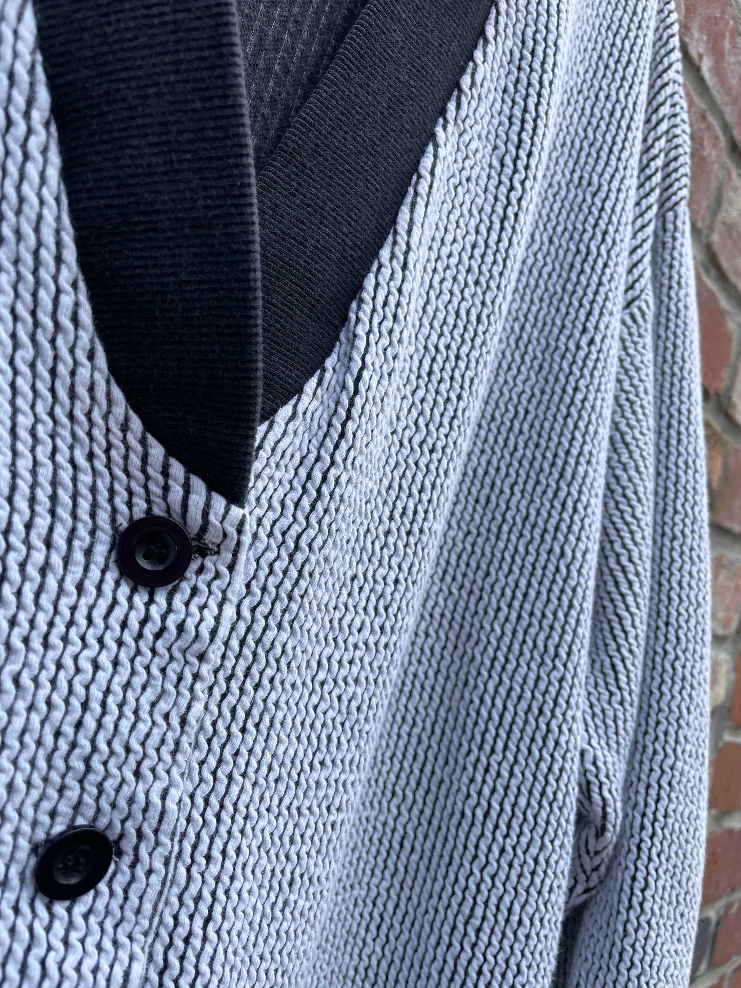 vintage ninon ribbed sweatshirt cardigan