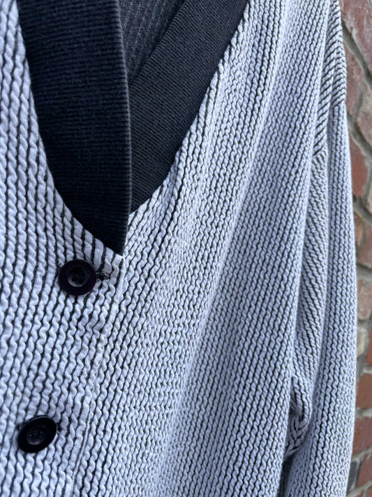 vintage ninon ribbed sweatshirt cardigan