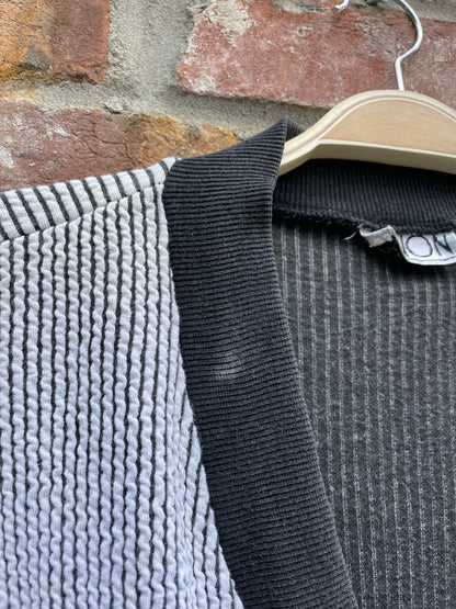 vintage ninon ribbed sweatshirt cardigan