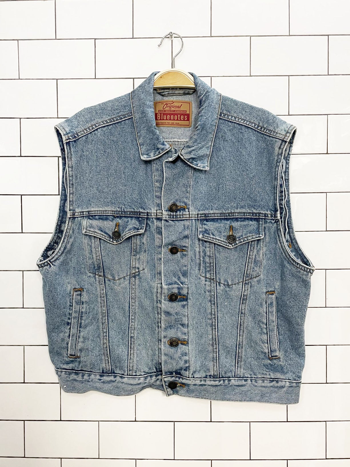 vintage 90s bluenotes jeanswear denim vest top